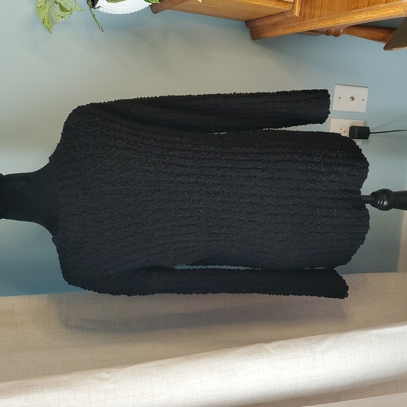 Bobeau Popcorn Knit Sweater Black S - Picture 2 of 8